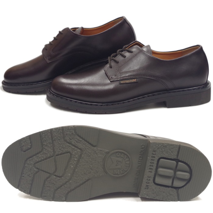 メフィスト マローン MEPHISTO MARLON 9051 DARK BROWN プレーントゥ 