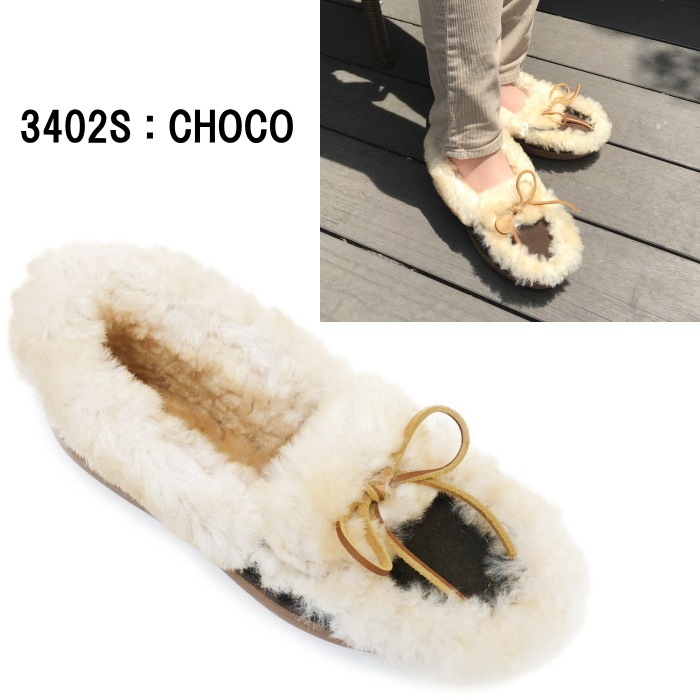 1032.MINNETONKA/ミネトンカ ボア 古き モカシンUS8 25.0cm