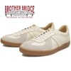 BROTHER BRIDGE GERMAN TRAINER ブラザーブリッジ ジャーマントレーナー BERLIN BBB-T001 ホワイト/グレー メンズ スニーカー レザー ホースハイドレザー 本