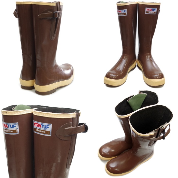 XTRATUF 防水レザーミッドカットブーツ ブラウン エクストラタフ レインブーツ ショート LDB-900 XTRATUF 国内