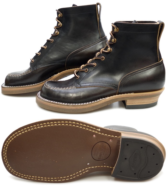 未使用　ローリングダブトリオ ルーツモック　サイズ8H ブラック（茶芯） 未使用 ローリングダブトリオ ルーツモック サイズ8H ブラック（茶芯