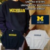 COLLEGE SWEAT カレッジスウェット UNITED STATES UNIVERSITY MICHIGAN ミシガン スウェット メンズ トレーナー クルーネック スウェットシャツ トップス 