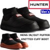 ハンター スリッポン メンズ リラックスシューズ MFS9002REN HUNTER 正規品 MENS IN/OUT INSULATED KNITTED CUFF SLIPPER BOOT ウィンター