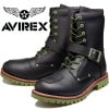 アビレックス ブーツ ヤマト AVIREX YAMATO AV2100 BLACK/OLIVE メンズ レディース エンジニアブーツ サイドジッパー バイカーブーツ ミリタリーブーツ 革靴 バイク靴|