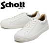 Schott LACE UP SNEAKER ����å� �졼�����åץ��ˡ����� S23005 �ۥ磻�� ���ˡ����� ��� �������å� �쥶�����ˡ����� �쥶�� �ܳ� �� �׷� ���塼�� �����奢�� ������桼�� ������� �̶� �̳� ������