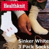 �إ륹�˥å� ���󥫡��ۥ磻��̵��3P���å��� Healthknit SINKER WHITE 3P SOCKS 191-3106 ���å��� ���� ��� �ϥ����å��� ���롼���å��� ������ �������� ������� ���ե� �ץ쥼��� ��������å���