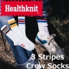 ヘルスニット 配色3本ラインクルー Healthknit 3LINE 3P SOCKS 191-3108 ソックス 靴下 メンズ ハイソックス クルーソックス 男性用 見せ靴下 おしゃれ ギフト プレ