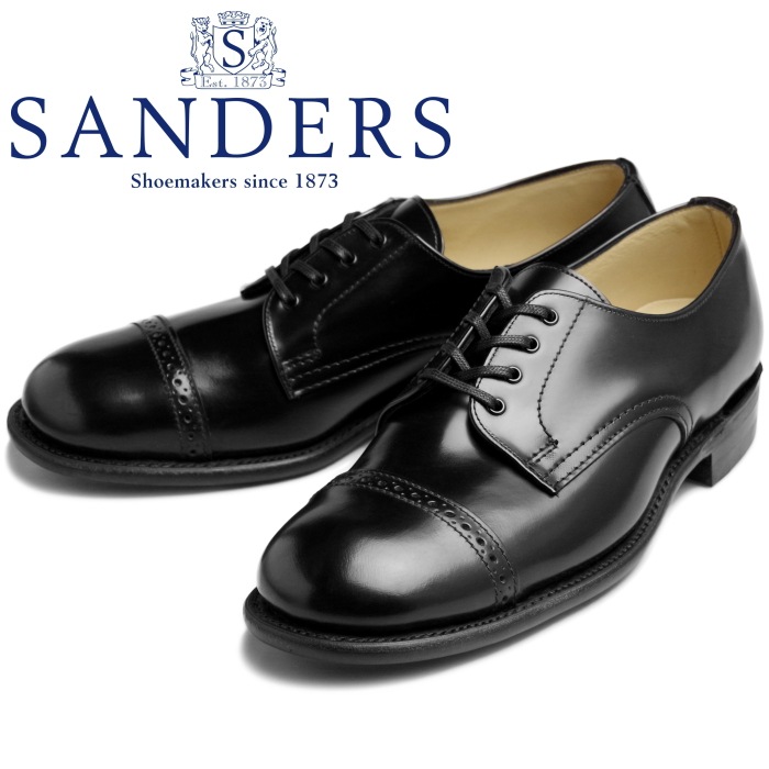 サンダース 1944B1 SANDERS B.G.S. PUNCHED CAP DERBY ブラック