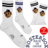 ロスターソックス ベア ROSTER SOX TEAM BEAR 熊 RS-459 ソックス 靴下 メンズ 日本製 ハイソックス クルーソックス 男性用 見せ靴下 ギフト プレゼント 綿中厚ソックス 