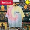 �إ륹�˥å� ���ޥ��꡼���� ���롼�ͥå� ȾµT����� Healthknit SmileyWorld Crewneck S/S Smiley Print Tee Multi Tye-dye HR26S-M211 T����� ��� ��ǥ����� Ⱦµ �ȥåץ� �� ���ᥫ�� ���롼�ͥå�T����� ���T�����
