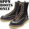 ���åԥ� SPPN BOOTS SP-08LC �֥�å� 8-INCH LACE TO TOE BOOTS Vibram #2060 8����� �졼���ȥ��ȥ��֡��� ��� ����֡��� �ܳ� ��� �饤��ޥ�֡��� ��󥺥֡��� �졼�����åץ֡��� �����ȥɥ� ������ ������