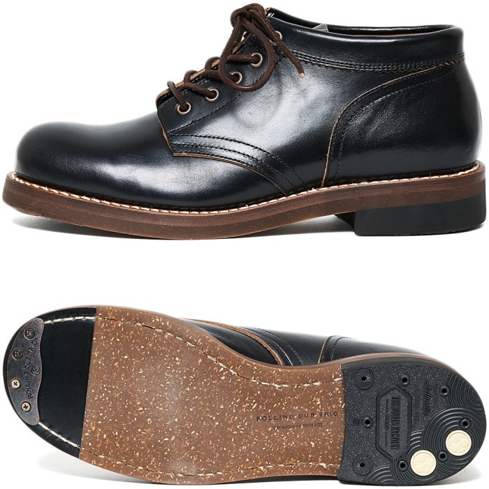 ROLLING DUB TRIO COUPEN HORSEHIDE BLACK ������󥰥��֥ȥꥪ ���åڥ� �ۡ����ϥ��ɥ֥�å� ���ڥ� �ۡ����쥶�� �ϳ� ��� ����֡��� ��� �֡��� �쥶�� �ܳ� �ߥåɥ��å� ���å����ե����� ������ �����奢�� �����ȥɥ� ������