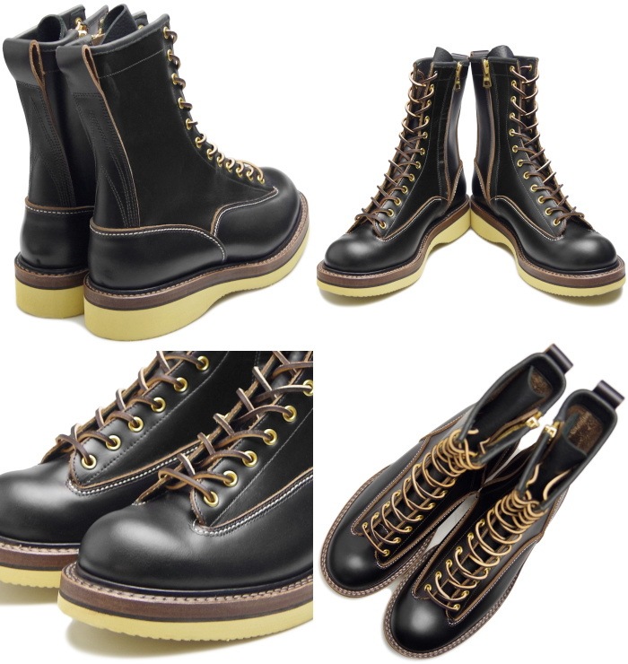 ���åԥ� SPPN BOOTS SP-08LC �֥�å� 8-INCH LACE TO TOE BOOTS Vibram #2060 8����� �졼���ȥ��ȥ��֡��� ��� ����֡��� �ܳ� ��� �饤��ޥ�֡��� ��󥺥֡��� �졼�����åץ֡��� �����ȥɥ� ������ ������