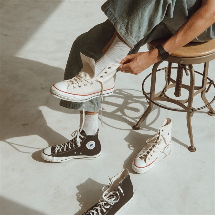 ����С��� �����륹���� �ϥ����å� CONVERSE CANVAS ALL STAR J HI �ʥ�����ۥ磻��/�֥�å�/�ۥ磻�� ��� ���ˡ����� ��ǥ����� ������ �� �����奢�� �����Х� ������� MADE IN JAPAN ������
