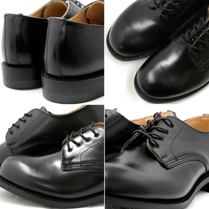 ラムジー Ramsey 443 Military Plain Toe Oxford ブラック ミリタリー プレーントゥ オックスフォードシューズ メンズ ビジネスシューズ