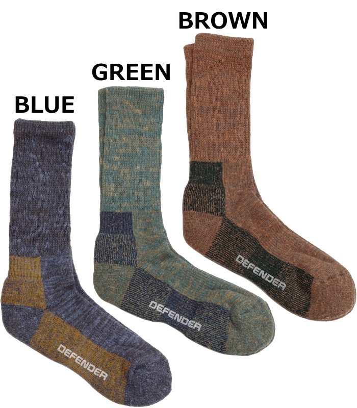 ディフェンダー ソックス Defender Boots Socks 靴下 メンズ ブーツソックス 日本製 ハイソックス クルーソックス Byグレン