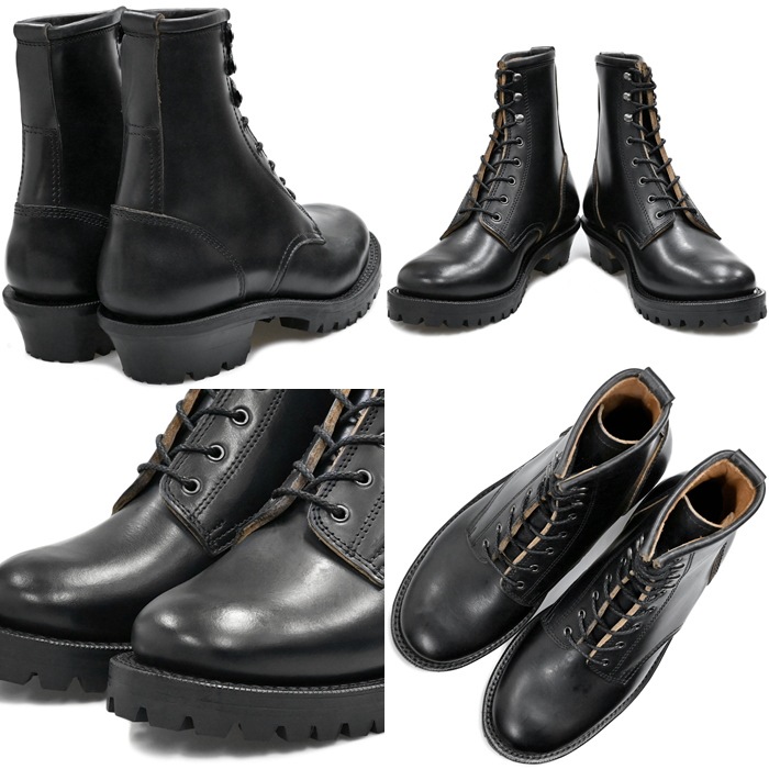 Locking Shoes by FootMonkey ���å��󥰥��塼�� �եåȥ�󥭡� TIME SHOE FACTORY JTS-001 �֥�å� LOGGER BOOTS �������֡��� ��� ����֡��� �ܳ� ��� �졼�����åץ֡��� �֡��� �쥶�� ��󥺥֡��� �쥶���֡��� ���ᥫ�� ������