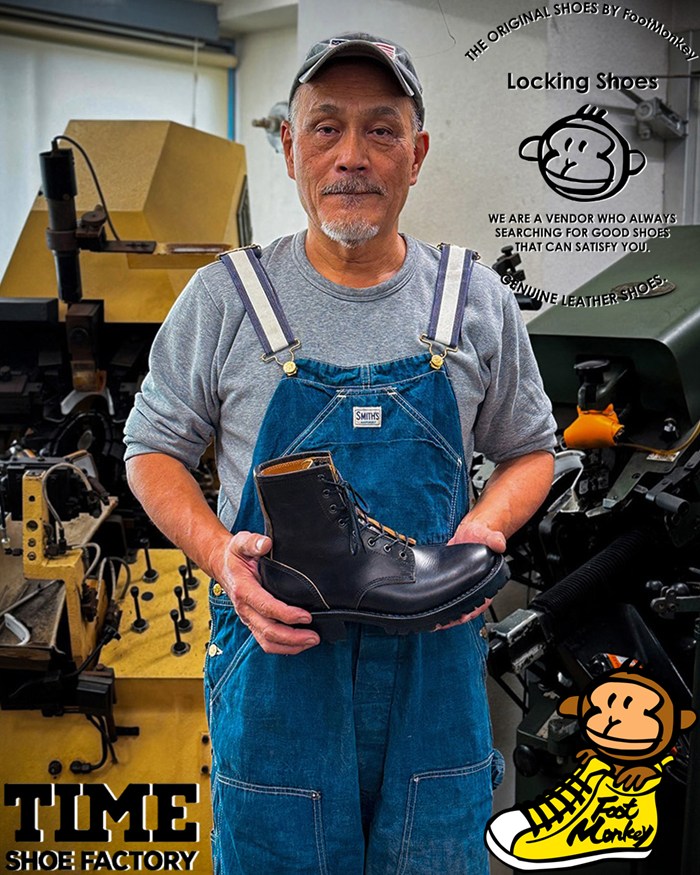 Locking Shoes by FootMonkey ���å��󥰥��塼�� �եåȥ�󥭡� TIME SHOE FACTORY JTS-001 �֥�å� LOGGER BOOTS �������֡��� ��� ����֡��� �ܳ� ��� �졼�����åץ֡��� �֡��� �쥶�� ��󥺥֡��� �쥶���֡��� ���ᥫ�� ������