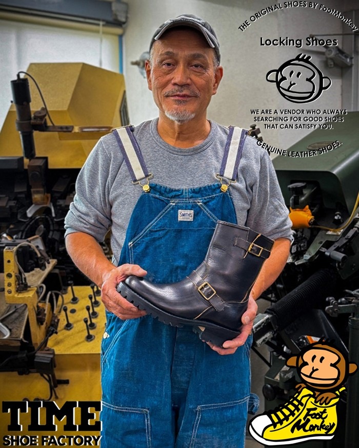 Locking Shoes by FootMonkey ���å��󥰥��塼�� �եåȥ�󥭡� TIME SHOE FACTORY JTS-002 �֥�å� ENGINEER BOOTS ���󥸥˥��֡��� ��� ����֡��� �ܳ� ��� ���󥸥˥� �֡��� �쥶�� ��󥺥֡��� �쥶���֡��� ���ᥫ�� ������