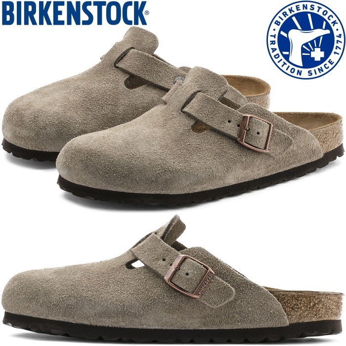 �ӥ륱�󥷥�ȥå� �ܥ��ȥ� BIRKENSTOCK BOSTON 060461 �ȡ��� �������� �쥮��顼 �����å�������� ��� ������� �����å� ��ǥ����� ����åݥ� �����ȥɥ� ������ �롼�ॷ�塼�� �ɥ����� ���� ������