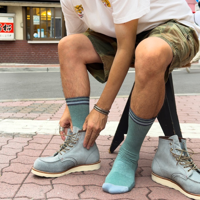 ��åɥ����� ���å��� RED WING ���� VINTAGE STRIPE COTTON BLEND CREW ���������� ������������ ������ơ������ȥ饤�� ���åȥ�֥��ɥ��롼 �ϥ����å��� ������ ���ե� �ץ쥼��� ������å��� ��ޯ�� ����֡��� ����ꥫ��