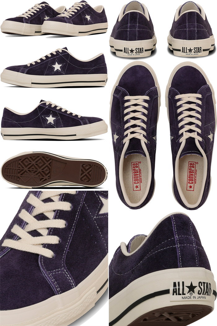 ����С��� ��󥹥��� �쥶�� CONVERSE ONE STAR J SUEDE �ѡ��ץ� �������� ���ˡ����� ��� �������å� �ܳ� ONESTAR �����奢�� ������ ������ �� ���� MADE IN JAPAN