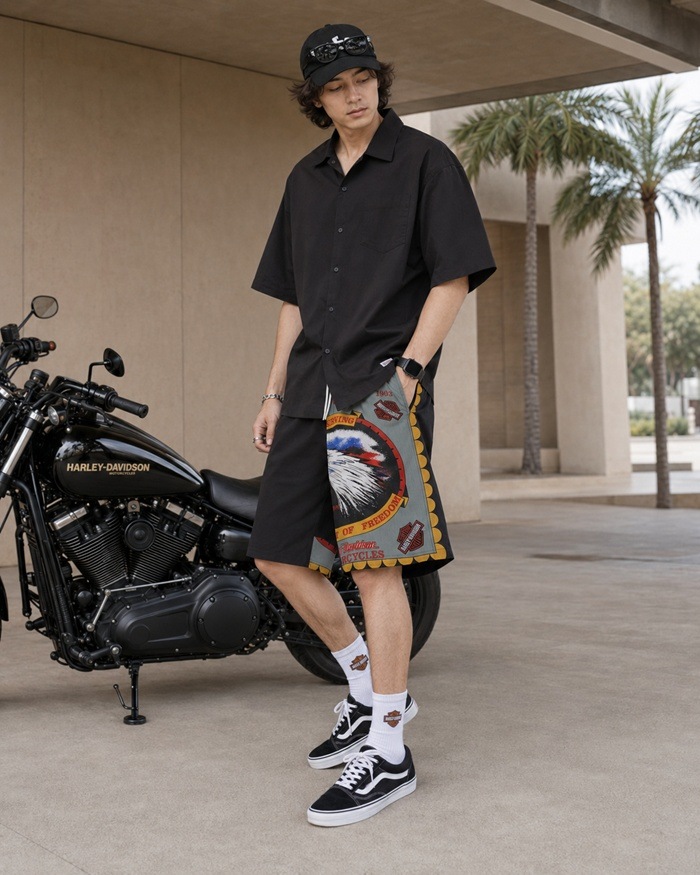 ���ѥ������󥰥����å� SPICE THINGS UP STUP-1 SUMMER SHORTS 90'S HARLEY-DAVIDSON �ϡ��졼���ӥåɥ��� ������ơ����Х���� �Х���ʥ��硼�� ��� ���硼�ȥѥ�� ���硼�� �ϡ��եѥ�� ���硼�ĥѥ�� û�ѥ� Ⱦ���ܥ� ���ᥫ��