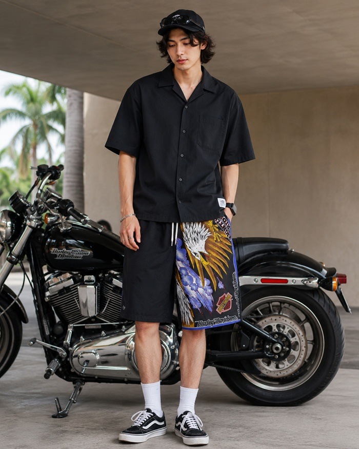 ���ѥ������󥰥����å� SPICE THINGS UP STUP-1 SUMMER SHORTS 90'S HARLEY-DAVIDSON �ϡ��졼���ӥåɥ��� ������ơ����Х���� �Х���ʥ��硼�� ��� ���硼�ȥѥ�� ���硼�� �ϡ��եѥ�� ���硼�ĥѥ�� û�ѥ� Ⱦ���ܥ� ���ᥫ��