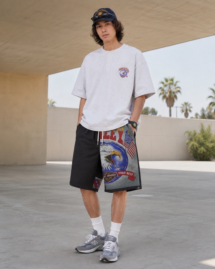 ���ѥ������󥰥����å� SPICE THINGS UP STUP-1 SUMMER SHORTS 90'S HARLEY-DAVIDSON �ϡ��졼���ӥåɥ��� ������ơ����Х���� �Х���ʥ��硼�� ��� ���硼�ȥѥ�� ���硼�� �ϡ��եѥ�� ���硼�ĥѥ�� û�ѥ� Ⱦ���ܥ� ���ᥫ��