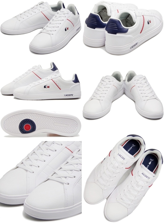 �饳���� ���ˡ����� ��� LACOSTE EUROPA PRO 45SMA0117 ������ �쥶�� �ܳ� �쥶�����ˡ����� �������å� �� ���塼�� �եåȥ����� �����奢�� ι�� ������桼�� men's sneaker ������� �̶� �̳�