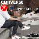 ����С��� ��󥹥��� �쥶�� CONVERSE ONE STAR J OX �ۥ磻��/��å� �ۥ磻��/�֥�å� �֥�å�/�ۥ磻�� ���ˡ����� ��� ��ǥ����� �������å�
