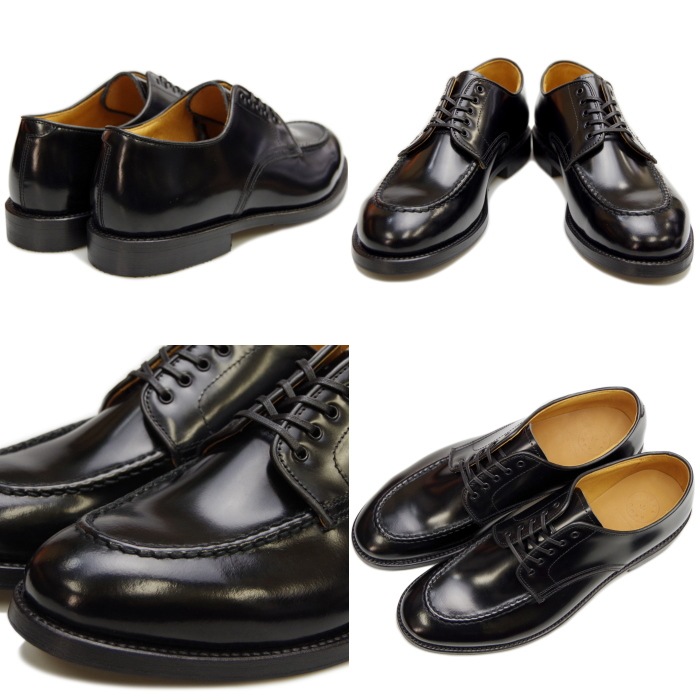 WHEEL ROBE HEAVY STITCHING MOC TOE ������������� 15078 �֥�å���������� U���åץ��塼�� �ӥ��ͥ����塼�� ��� �ܳ� ��å��ȥ����塼�� 