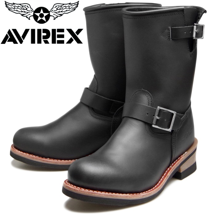 ���ӥ�å��� �֡��� �ۡ��ͥå� AVIREX HORNET HI AV2230 BLACK ���󥸥˥��֡��� ��� ����֡��� �ܳ� ��ǥ����� ���󥸥˥� �쥶�� �Х������֡��� �ߥ꥿�꡼�֡��� �Х����� �����ȥɥ� ������