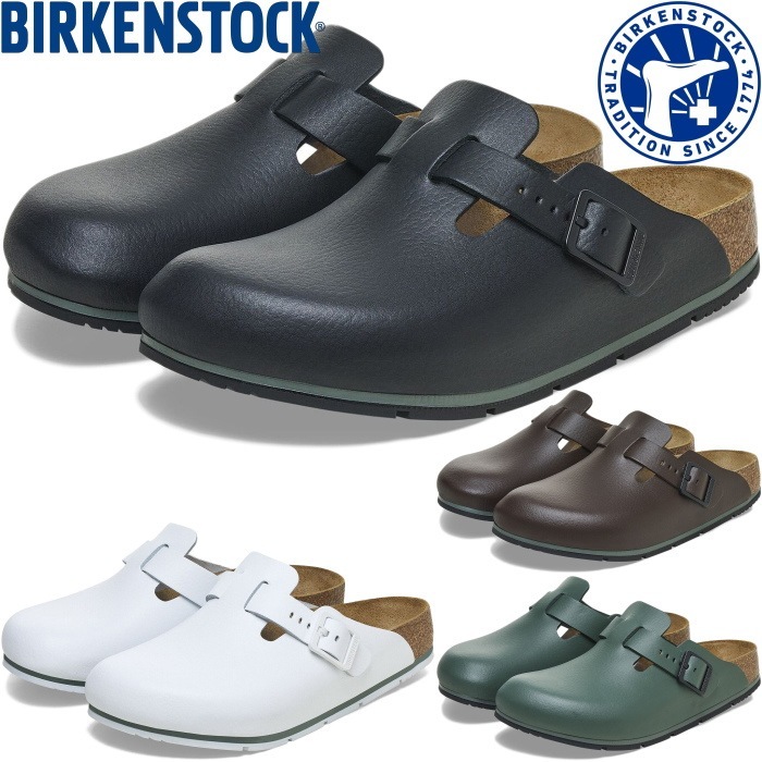 �ӥ륱�󥷥�ȥå� �ܥ��ȥ� BIRKENSTOCK BOSTON PRO �쥮��顼 �����å�������� ��� ��ǥ����� ������� �����å� ����åݥ� �����ȥɥ� �롼�ॷ�塼�� �쥶��������� �ɥ����� ������