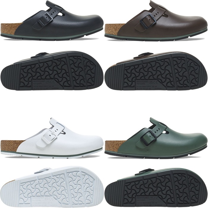 �ӥ륱�󥷥�ȥå� �ܥ��ȥ� BIRKENSTOCK BOSTON PRO �쥮��顼 �����å�������� ��� ��ǥ����� ������� �����å� ����åݥ� �����ȥɥ� �롼�ॷ�塼�� �쥶��������� �ɥ����� ������