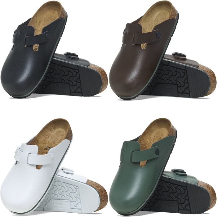 �ӥ륱�󥷥�ȥå� �ܥ��ȥ� BIRKENSTOCK BOSTON PRO �쥮��顼 �����å�������� ��� ��ǥ����� ������� �����å� ����åݥ� �����ȥɥ� �롼�ॷ�塼�� �쥶��������� �ɥ����� ������