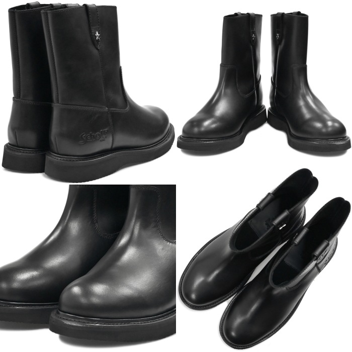 Schott ONE STAR WELLINGTON BOOTS ����å� ��󥹥��� �������ȥ�֡��� S25601 �֥�å� ���󥸥˥��֡��� ����������֡��� �ڥ����֡��� ����֡��� ��� �ܳ� �쥶�� ��󥺥֡��� �Х������֡��� �쥶���֡��� �Х����� ���ᥫ�� �����ȥɥ� ������