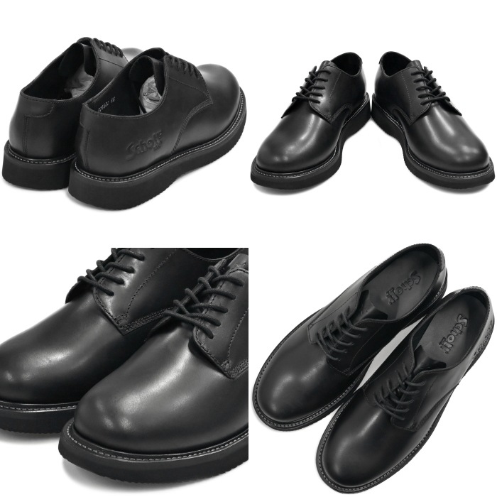 Schott ONE STAR SERVICEMAN SHOES ����å� ��󥹥��� �����ӥ��ޥ󥷥塼�� S25602 �֥�å� ���å����ե����� �����ӡ����塼�� �ץ졼��ȥ����塼�� �졼�����åץ֡��� �֡��� ��� �ܳ� ����֡��� ��󥺥֡��� �쥶���֡��� ���ᥫ�� �����ȥɥ�
