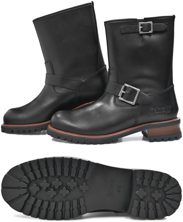 Schott ENGINEER BOOTS ����å� ���󥸥˥��֡��� S28001 �֥�å� ����֡��� ��� �ܳ� ���󥸥˥� �֡��� �쥶�� ��󥺥֡��� �Х������֡��� �ߥ꥿�꡼�֡��� �쥶���֡��� �Х����� ���ᥫ�� �����ȥɥ� ������