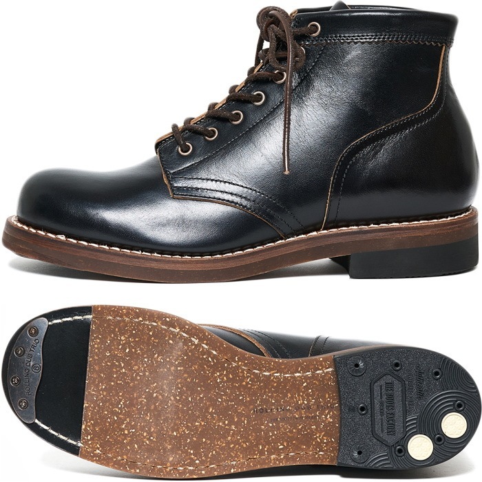 ROLLING DUB TRIO COUPEN 7 HORSEHIDE BLACK ������󥰥��֥ȥꥪ ���åڥ� �ۡ����ϥ��ɥ֥�å� ���ڥ� �ۡ����쥶�� �ϳ� ��� ����֡��� ��� �֡��� �쥶�� �ϥ����å� �졼�����åץ֡��� ������ �����ȥɥ� ������ ������桼��
