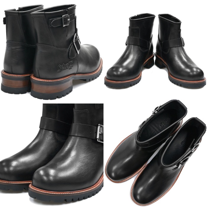Schott SHORT ENGINEER BOOTS ����å� ���硼�ȥ��󥸥˥��֡��� S28002 �֥�å� ����֡��� ��� �ܳ� ���󥸥˥� �֡��� �쥶�� ��󥺥֡��� �Х������֡��� �쥶���֡��� �Х����� ���ᥫ�� �����ȥɥ� ������