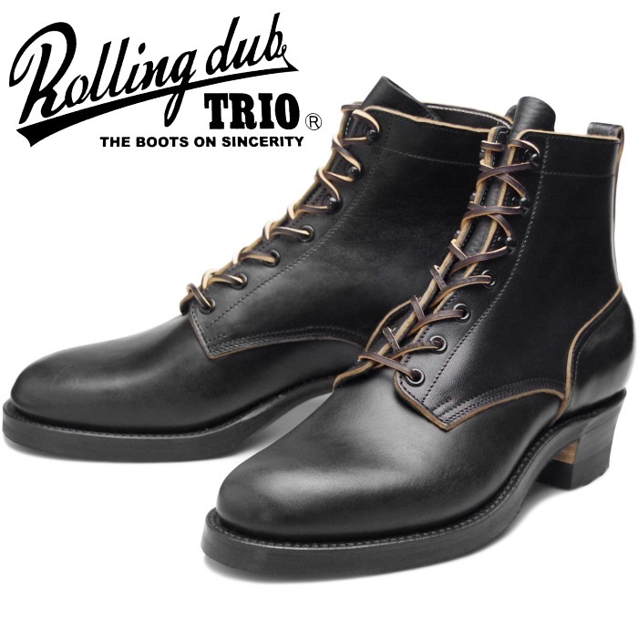 ROLLING DUB TRIO GRIFFIN ������󥰥��֥ȥꥪ ����ե��� HORSEBUTT BLACK �ۡ����Хåȥ֥�å� ����֡��� �쥶�� �֡��� ��� �ܳ� �졼�����åץ֡��� �ץ졼��ȥ��֡��� ������ �ۡ����쥶�� �����奢�� �����ȥɥ� ������