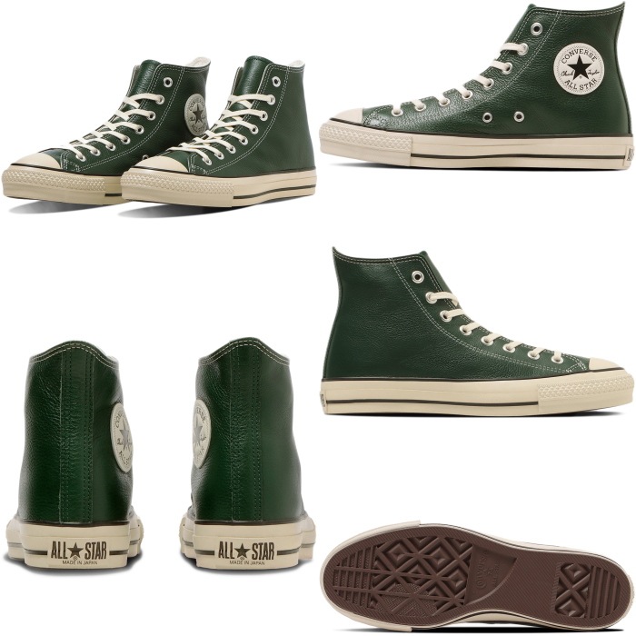 ����С��� �쥶�������륹���� �ϥ����å� CONVERSE LEATHER ALL STAR J HI �ǥ����ץ��꡼�� �쥶�����ˡ����� ���ˡ����� ��� ��󥺥��ˡ����� ������� ������ �� ������� ���� MADE IN JAPAN �ץ쥼��� ���ե� ������ ����̵��