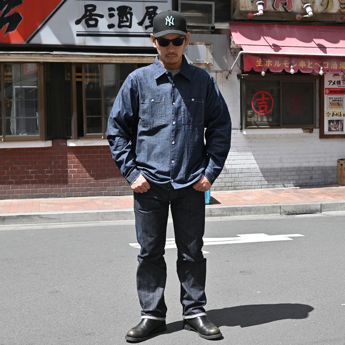 ������&������ ����� ��� Ĺµ Vin&Age TYPE VSL11 CHAMBRAY SHIRT �����֥졼 Ĺµ����� �������� �������������� ��󥺥���� Ĺµ�����֥졼����� ���ᥫ�� �ץ쥼��� ���ե�
