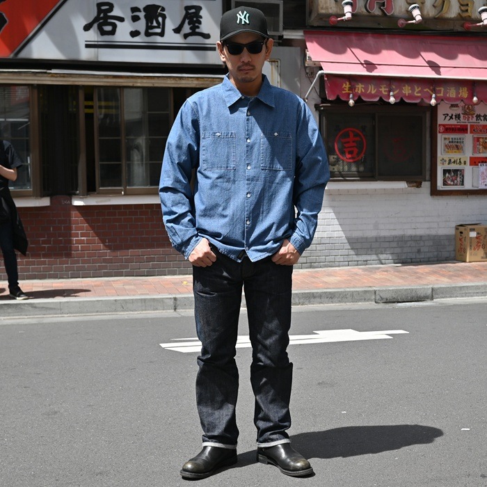 ������&������ ����� ��� Ĺµ Vin&Age TYPE VSL11 CHAMBRAY SHIRT �����֥졼 Ĺµ����� �������� �������������� ��󥺥���� Ĺµ�����֥졼����� ���ᥫ�� �ץ쥼��� ���ե�