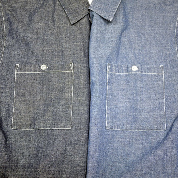 ������&������ ����� ��� Ĺµ Vin&Age TYPE VSL11 CHAMBRAY SHIRT �����֥졼 Ĺµ����� �������� �������������� ��󥺥���� Ĺµ�����֥졼����� ���ᥫ�� �ץ쥼��� ���ե�