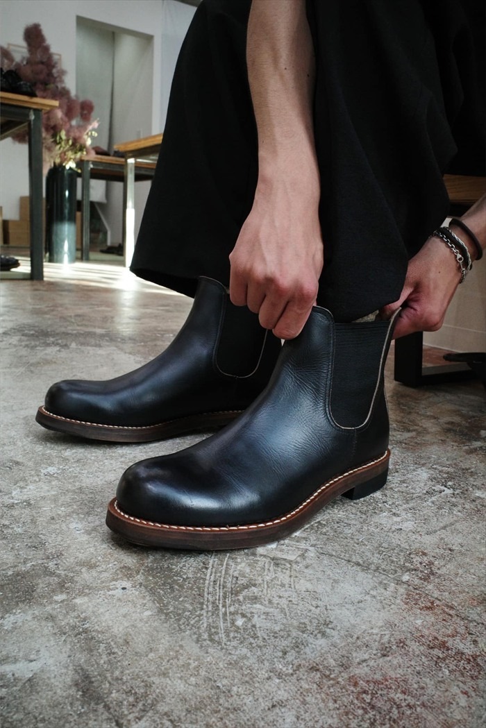 ROLLING DUB TRIO STAN HORSEHIDE BLACK ������󥰥��֥ȥꥪ ������ �ۡ����ϥ��ɥ֥�å� �ۡ����쥶�� �ϳ� ��� �����ɥ����֡��� �����륷���֡��� ����֡��� ��� �֡��� �쥶�� �ܳ� �ץ졼��ȥ� ������ �׷� �����ȥɥ� ������