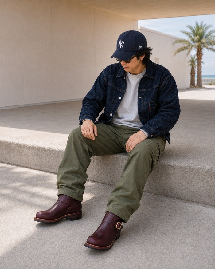 Locking Shoes by FootMonkey ���å��󥰥��塼�� �եåȥ�󥭡� TS-021 �磻�� �����२������ ENGINEER BOOTS ���󥸥˥��֡��� ����֡��� �ܳ� ��� ���󥸥˥� �֡��� �쥶�� ��󥺥֡��� ���