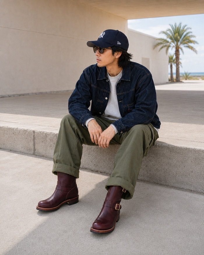 Locking Shoes by FootMonkey ���å��󥰥��塼�� �եåȥ�󥭡� TS-021 �磻�� �����२������ ENGINEER BOOTS ���󥸥˥��֡��� ����֡��� �ܳ� ��� ���󥸥˥� �֡��� �쥶�� ��󥺥֡��� ���
