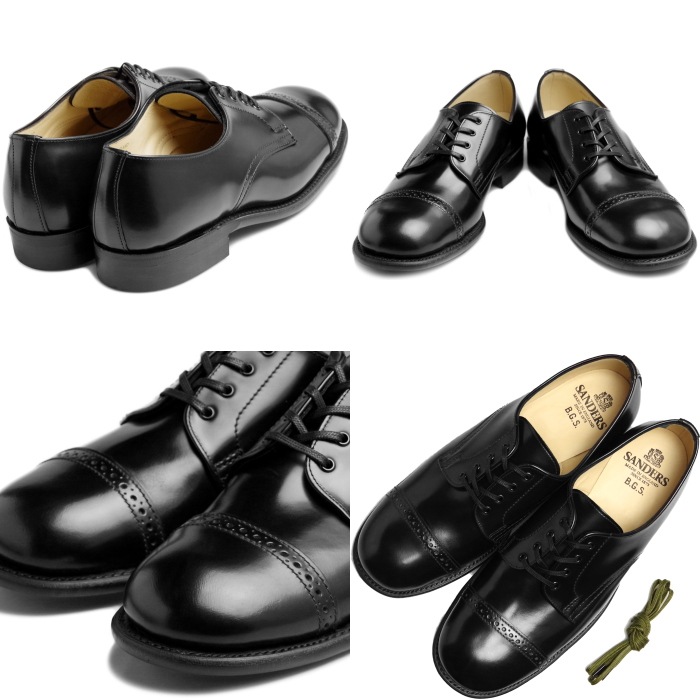 ��������� 1944B1 SANDERS B.G.S. PUNCHED CAP DERBY �֥�å� ���ȥ졼�ȥ��åץ��塼�� �����ӡ����塼�� �ӥ��ͥ����塼�� ��� �ܳ� �쥶�� 